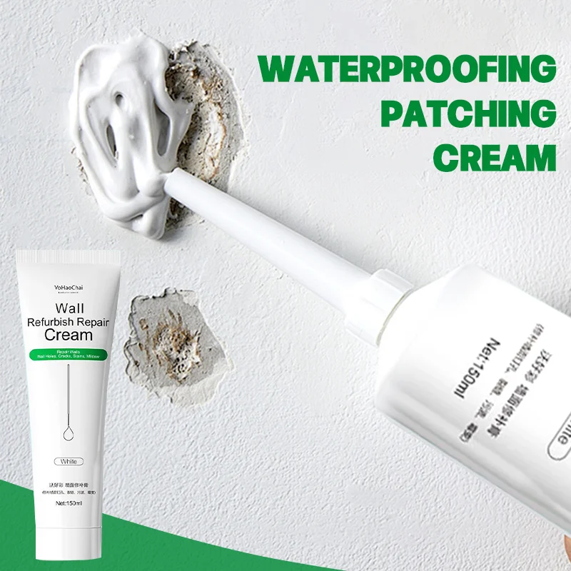 Wall Repair Agent Cream Waterproof Coating Sealant Agent Crack Mending Quick-Drying Mildewproof Patch White Wall Restore