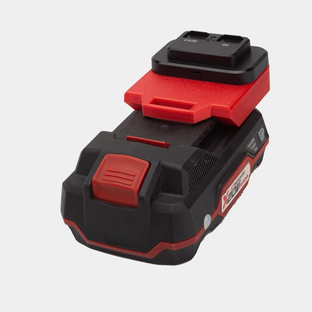 USB/Type-C 인터페이스 휴대폰이 포함된 Parkside Lidl X20V 리튬 이온 배터리 변환 전원 은행용 고속 충전(배터리 없음)