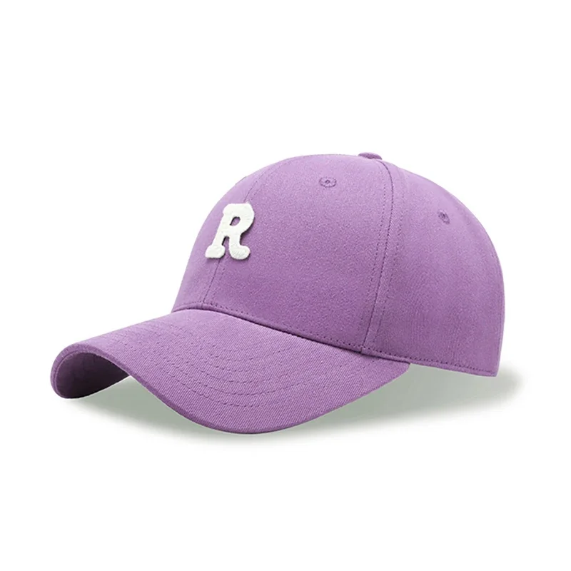 R Letter Baseball Cap Men Women Cotton Large Size Hat for Big Head 65-70cm 60-65cm 56-60CM 5