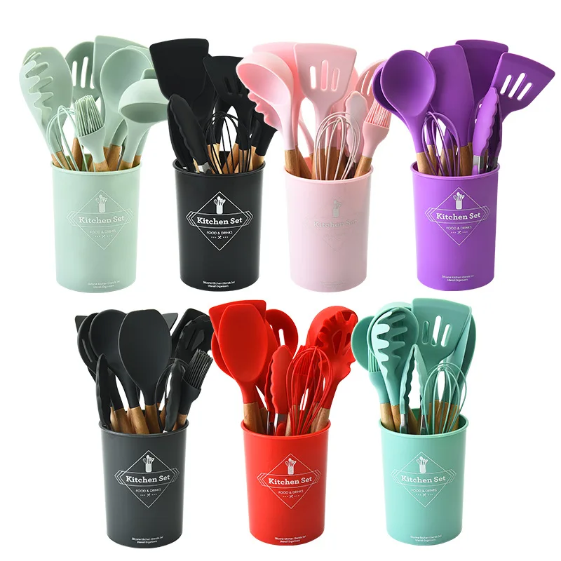 0134Kitchen utensil sets Cooking tool set made silicone Heat Resistant Silicone Kitchenware kitchen accessories