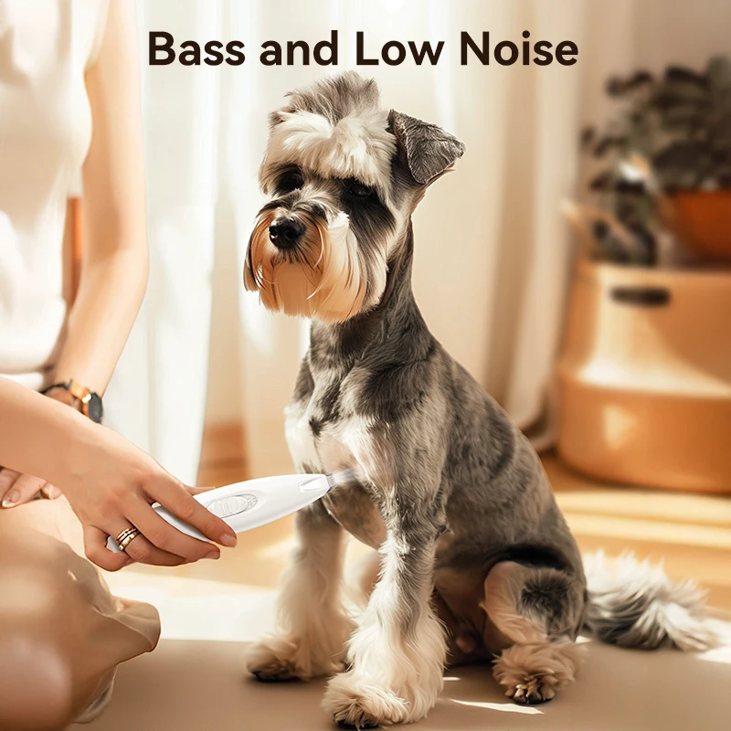 ROJECO الحيوانات الأليفة المقص الكهربائي للكلاب القط مخلب الشعر المتقلب قابلة للشحن الحيوانات الأليفة الكلاب القدم حلاقة الاستمالة ماكينة حلاقة مع مصباح ليد