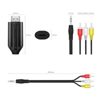 Composite AV/RCA CVBS to HDMI Cable Adapter (Male) 1080P Video Audio Converter Mini AV2HDMI Adapter Converter Box PAL/NTSC - Image 3