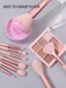 12Pcs Pink Makeup Brush Set Make Up Concealer Blush Powder Brushes Eye Shadow Highlighter Foundation Brush Cosmetic Beauty Tools 4