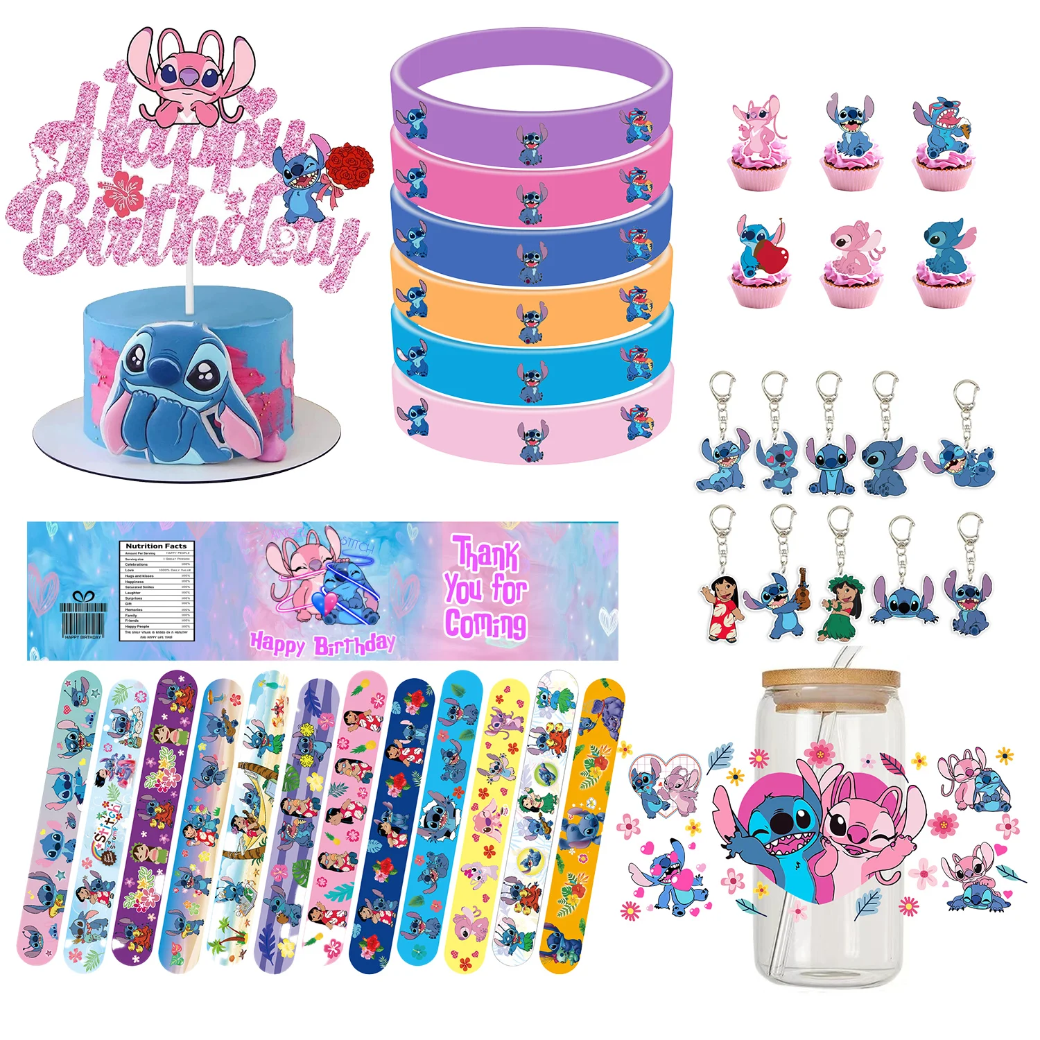Silicone Bracelets Lilo Stitch Party Gift Supplies Slapping Gift Bags Stickers Birthday Party Decorations