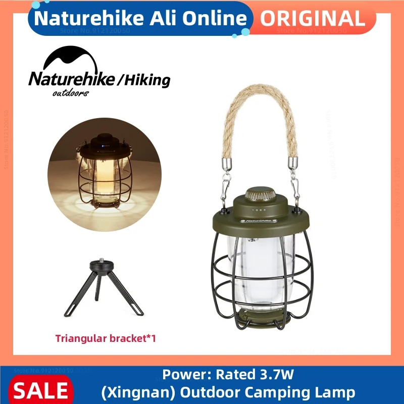 

Naturehike Portable Camping Light Outdoor Waterproof Multifunctional Lighting Tool Camp Tent Hanging Light With Triangular Stand