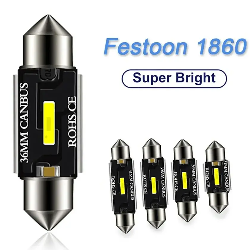 C5W C10W LED CSP 1860 Signal Lamp Canbus Bulb Festoon Light Auto Interior Reading Dome Light 2x led car lights