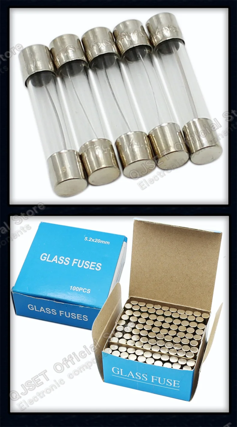 20 Stück 6x30mm/5*20mm Langsam Schmelzende Glasverzögerungssicherungen T0.5A 0.75A 1A 1.25A 1.5A 2A 2.5A 3.15A 4A 6.3A 7A 8A 10A 12A 15A ​ 20A 250V – Detail 10
