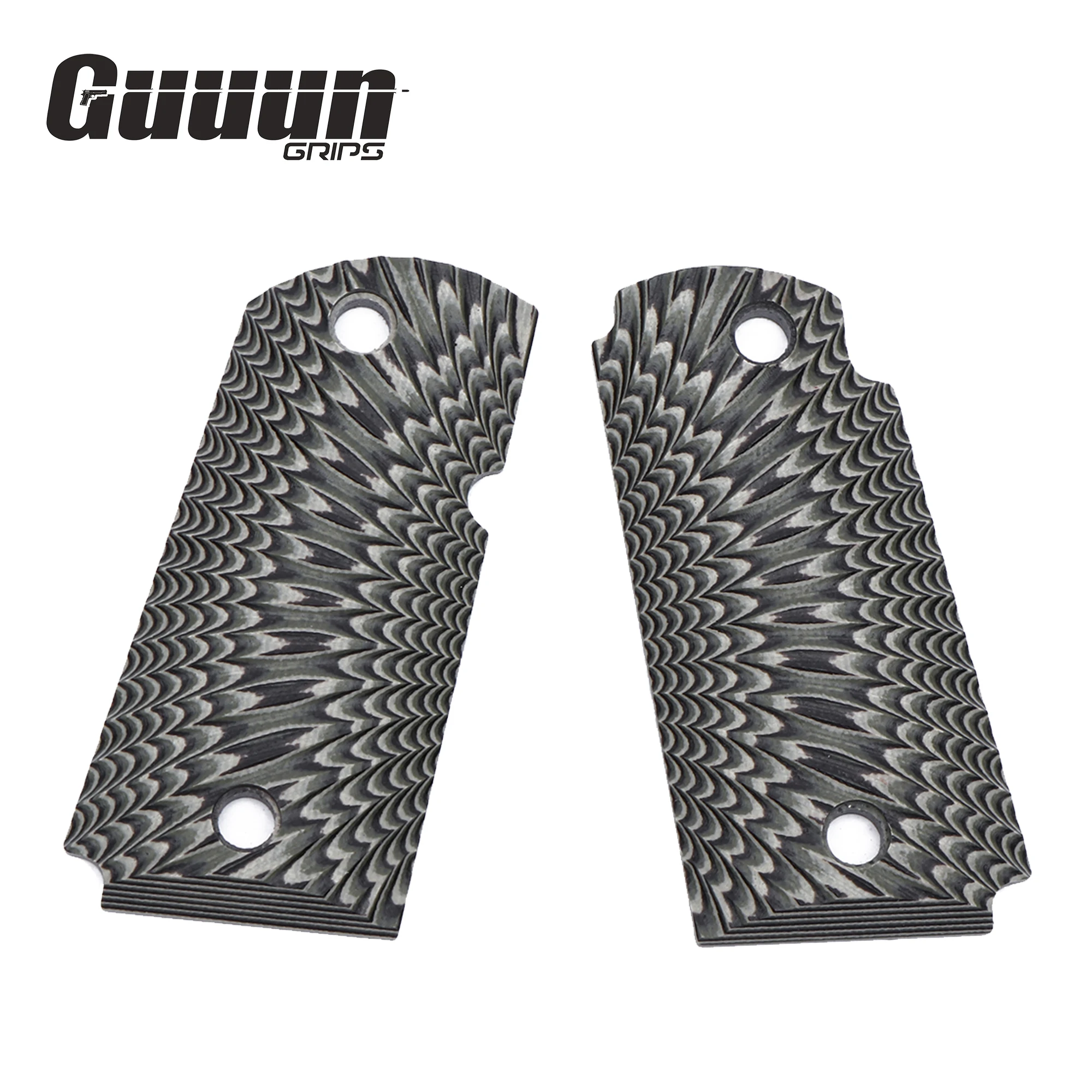 

Guuun G10 Грипсы для Kimber Micro Carry 9 9 мм Грипсы G10 Грипсы, OPS Sunburst текстура
