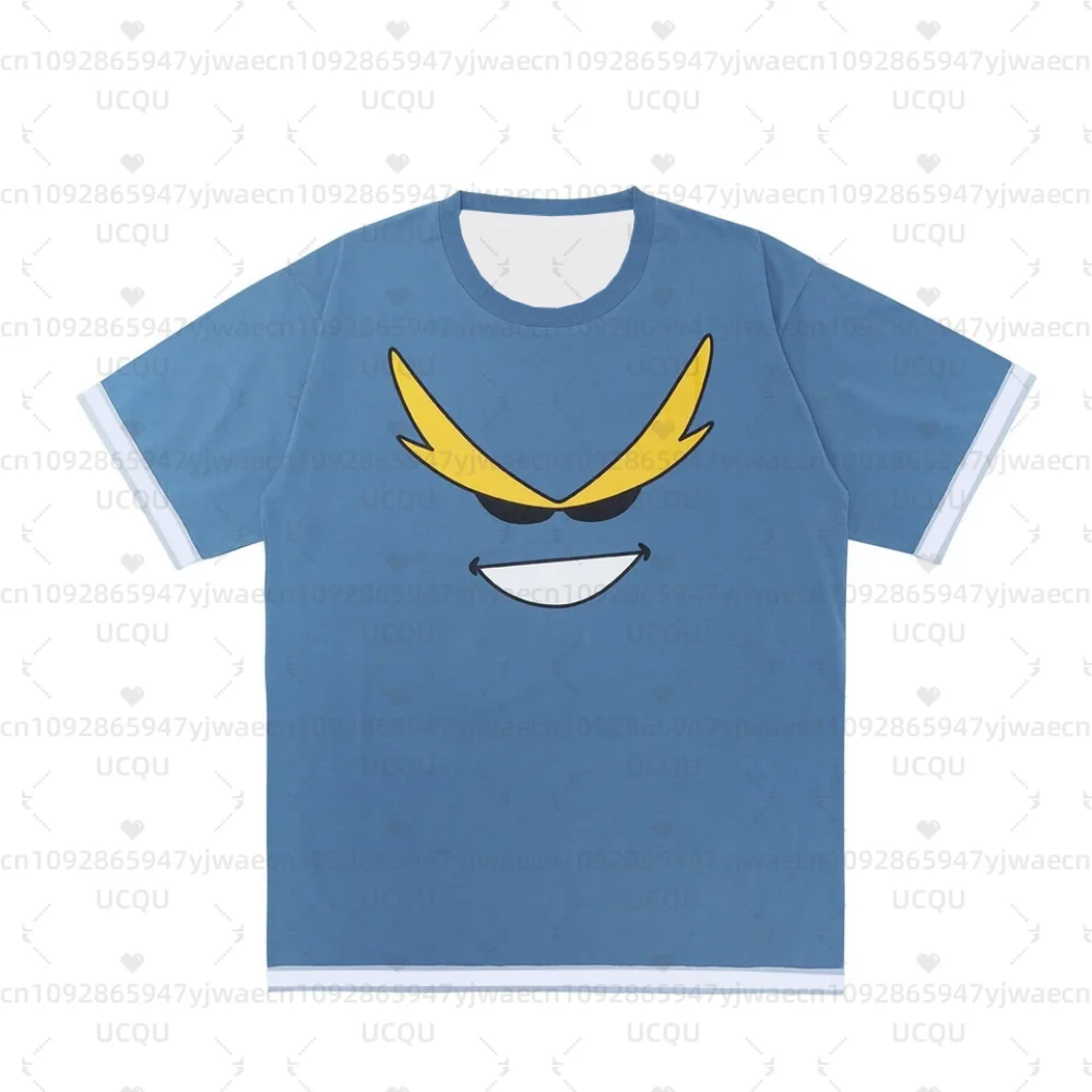My Hero Academia Toshinori Yagi All Might Smile 셔츠 남성 여성 부모-자식 반팔 캐주얼 티셔츠 탑