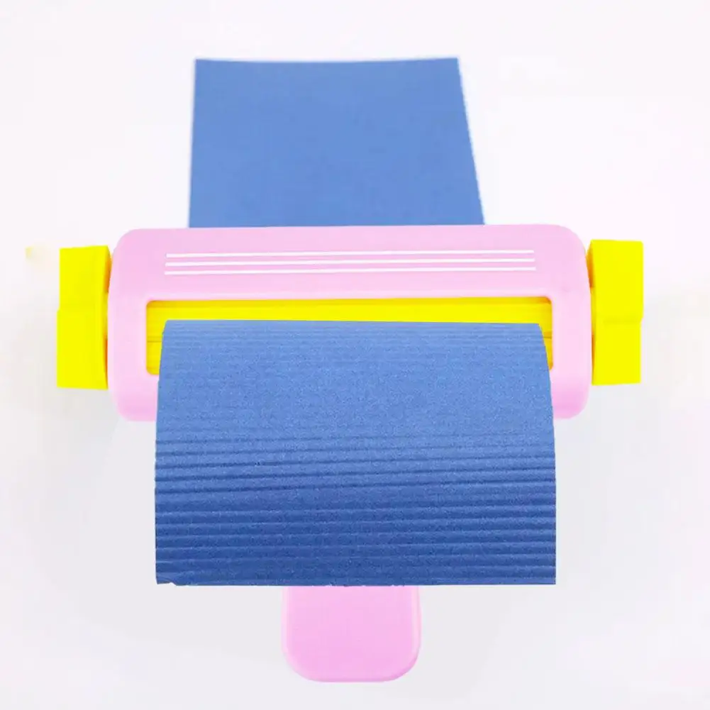 1Pcs Pink DIY Paper Crimper Machine Indentation Roller Craft Paper-Cut Hole Punch Hand Tool DIY Arts Scrapbooking