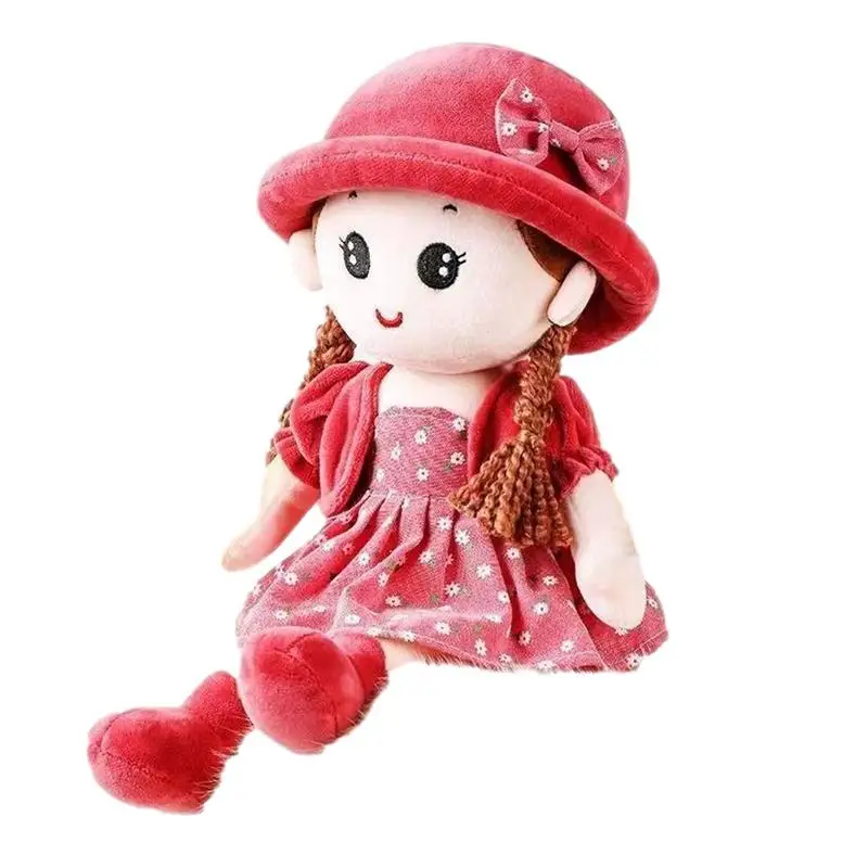 

Fairy Princess Doll Girl Cute Plush Toy Little Sweet Hearts Interactive Soft Plush Beautiful Doll Plush Rag Dolls Dress Toy 35cm