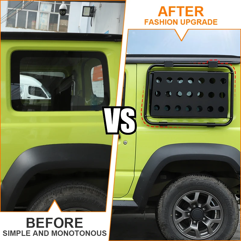 BAWA 스즈키 짐니 2도어 2019 2020 2021 2022 2023 2024 2025 2026 알루미늄 합금 유리 보호 프레임 리어 윈도우 아머 랙