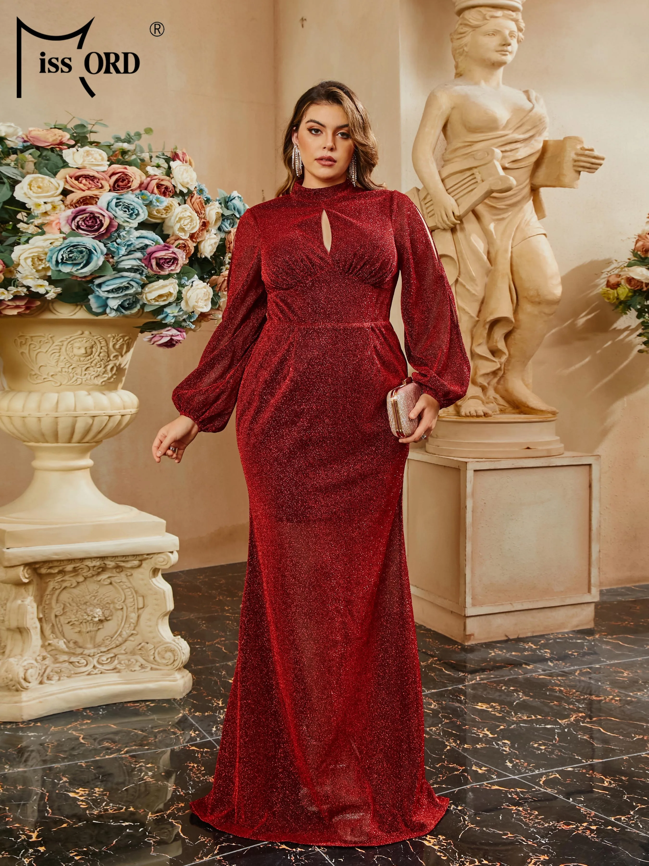 missord-plus-size-round-neck-cutout-burgundy-mermaid-prom-party-evening-dress