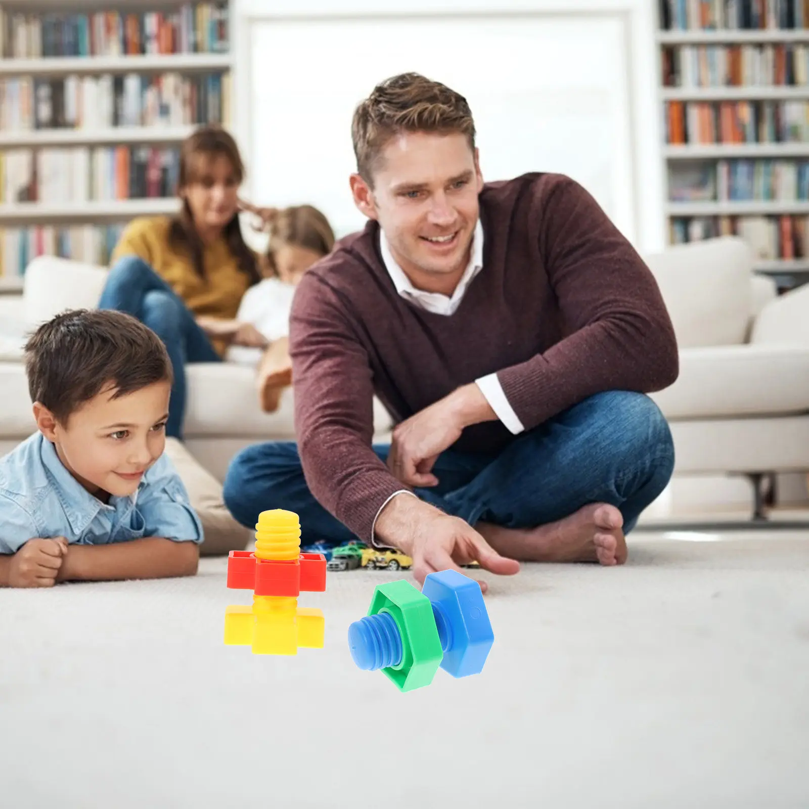 16 쌍의 나사 매칭 교육 세트 어린이를위한 다채로운 플라스틱 조기 학습 발달 게임 지능 색상 인식