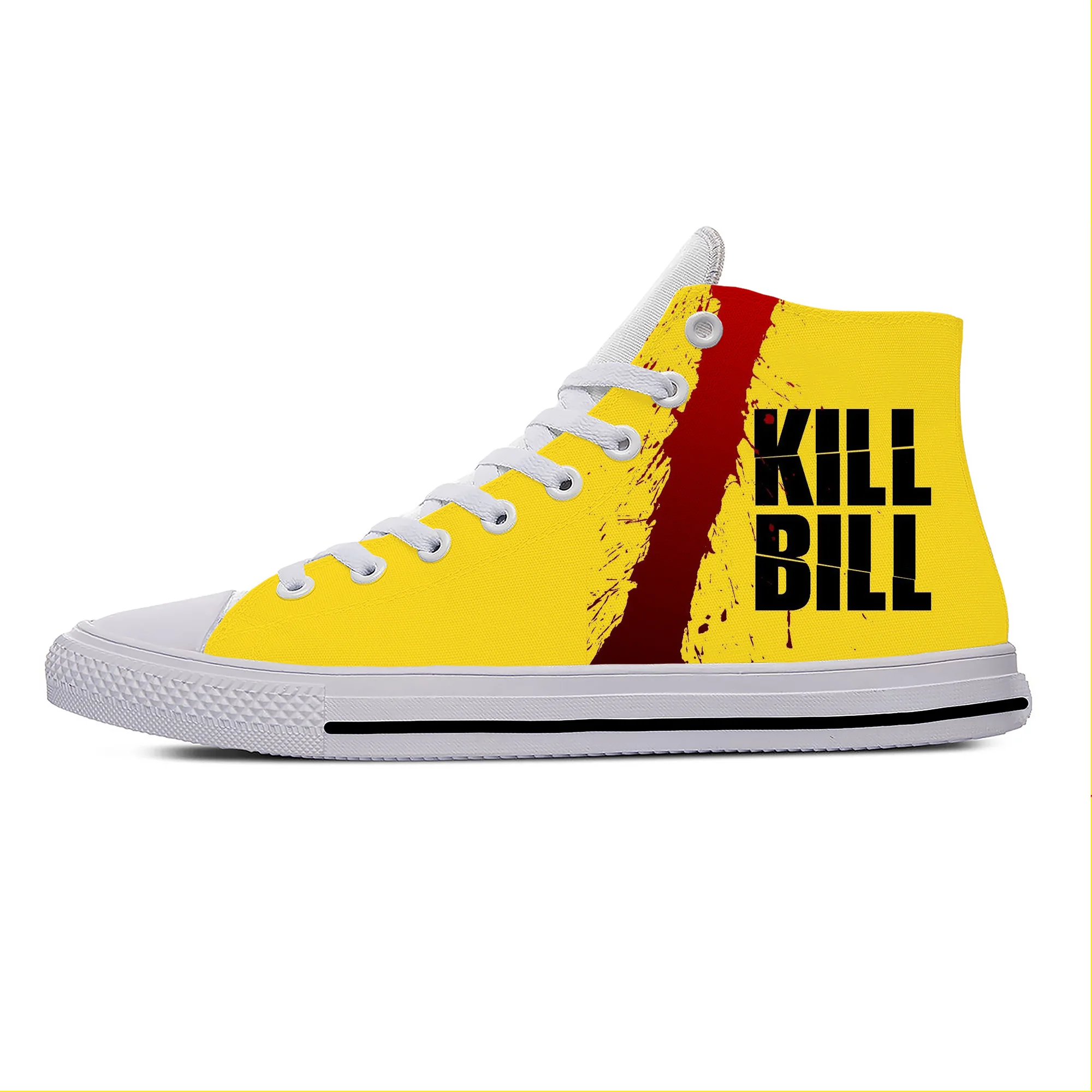 

Высокие кроссовки Kill Bill для мужчин и женщин, повседневная холщовая обувь для подростков, дышащая легкая обувь для бега с 3D принтом