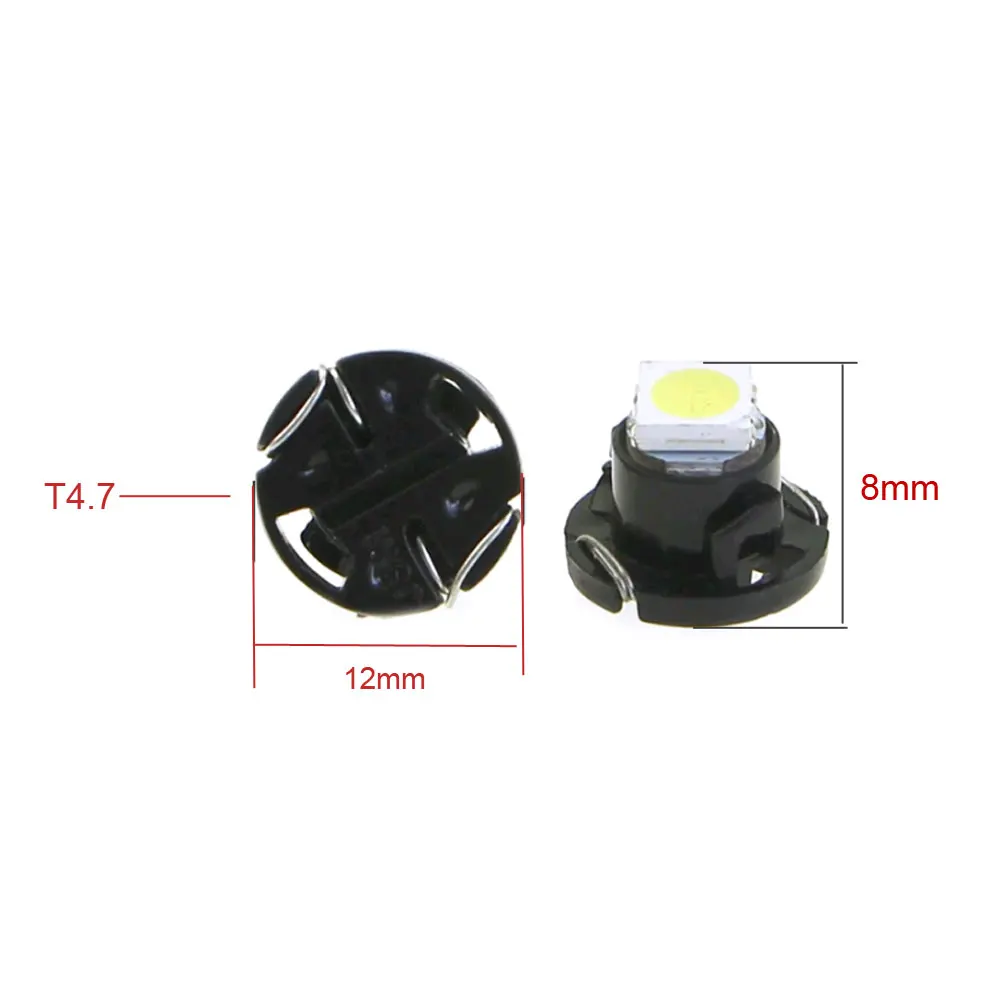 1x T4.7 Car Interior Instrument LED Light Bulb Warning Dashboard Dash Indicator Lamp Panel Signal Lights Car Lights Accessories