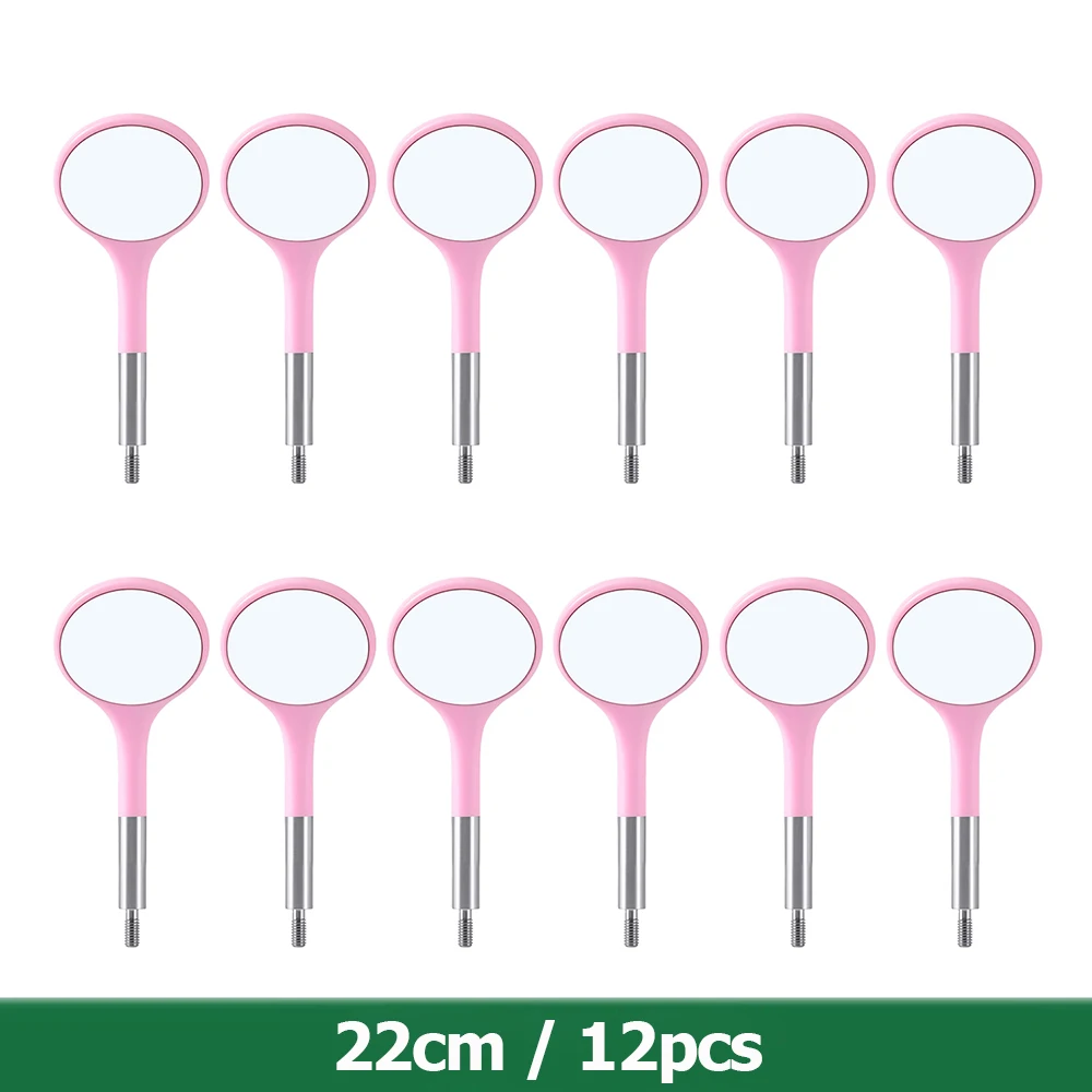 Azdent Multifunctional Dental Mouth Mirror Set - 12pcs Detachable & Replaceable Reflectors