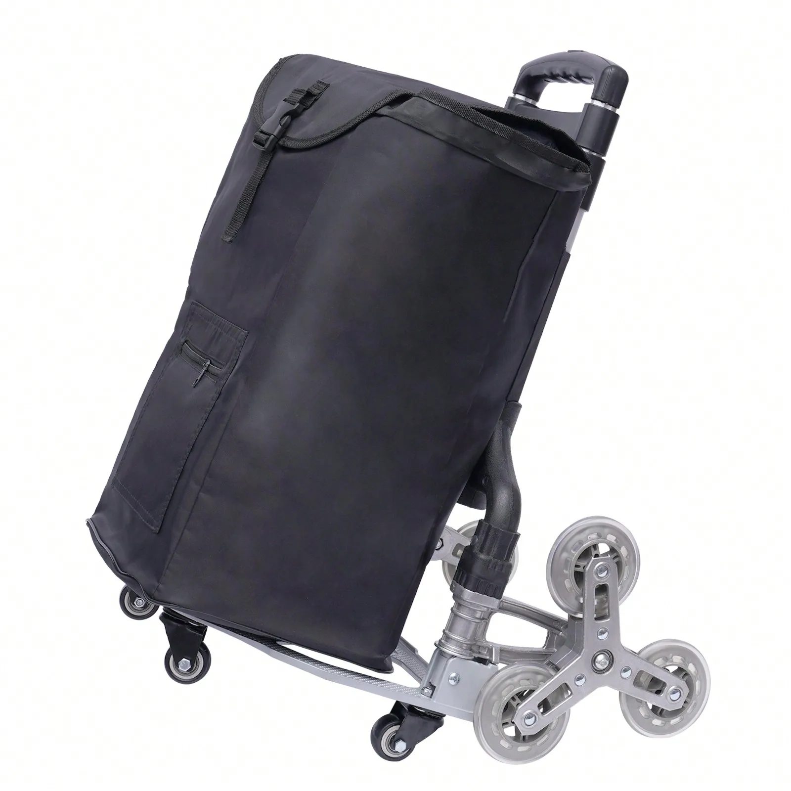 Klappbarer Treppensteigerwagen, Transportwagen aus Aluminium, dreifach höhenverstellbarer Transportwagen mit abnehmbarer wasserdichter Tasche – Detail 5