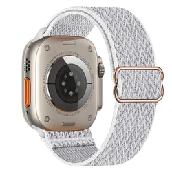 Bohemian Nylon Elastic Watch Band Bracelet - 41mm 40mm 38mm (Sea shell 20)