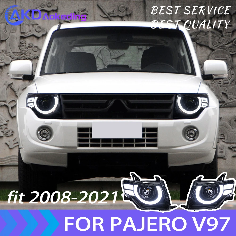 

Car Styling for Pajero V97 Headlights 2008-2021 V93 LED Headlight Montero V87 V95 Dynamic Signal Animation DRL Accessories