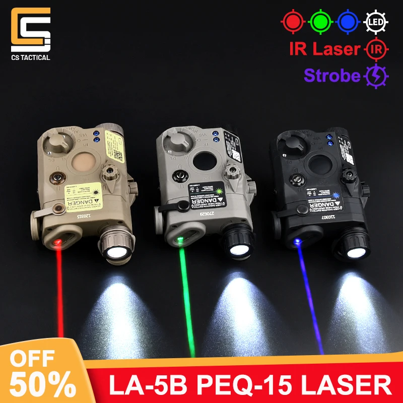 

WADSN Tactical Peq 15 PEQ-15 Red Dot Blue Green Aiming Laser Sight for Airsoft 20mm Picatiny Rail Weapons Flashlight Accessories