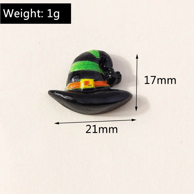 Leslie 10 Stück Neue Niedliche Halloween-Anhänger Geist Katze Spinne Schloss Kürbis Harz-Cabochons mit Flacher Rückseite für Haarspangen und Haarnadeln – Detail 17