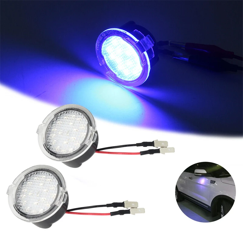 Car Led Under Side Mirror Light Puddle Lamp Blue Car Pathway Light For
