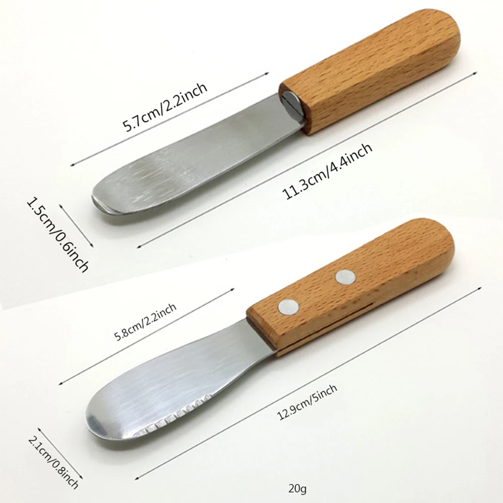 Small Stainless Steel Spatula With Wooden Handle Jagged Multifunction Wipe Cream Sandwich Jam Bread Butter Knife butter knife,silicone spatula