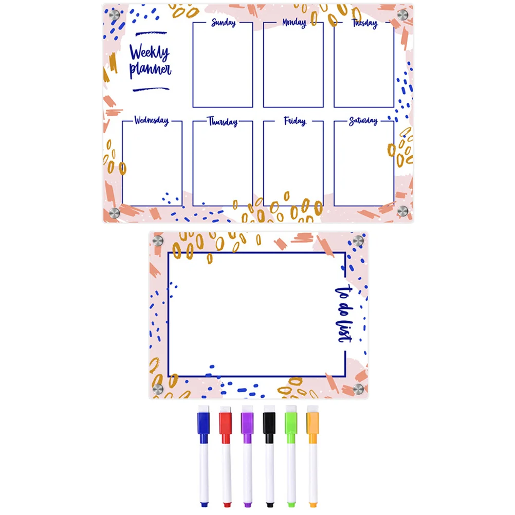 

Трехмерный Магнитный акриловый Еженедельный план, фотообои, товары для дома, холодильники, холодильники, товары для студентов