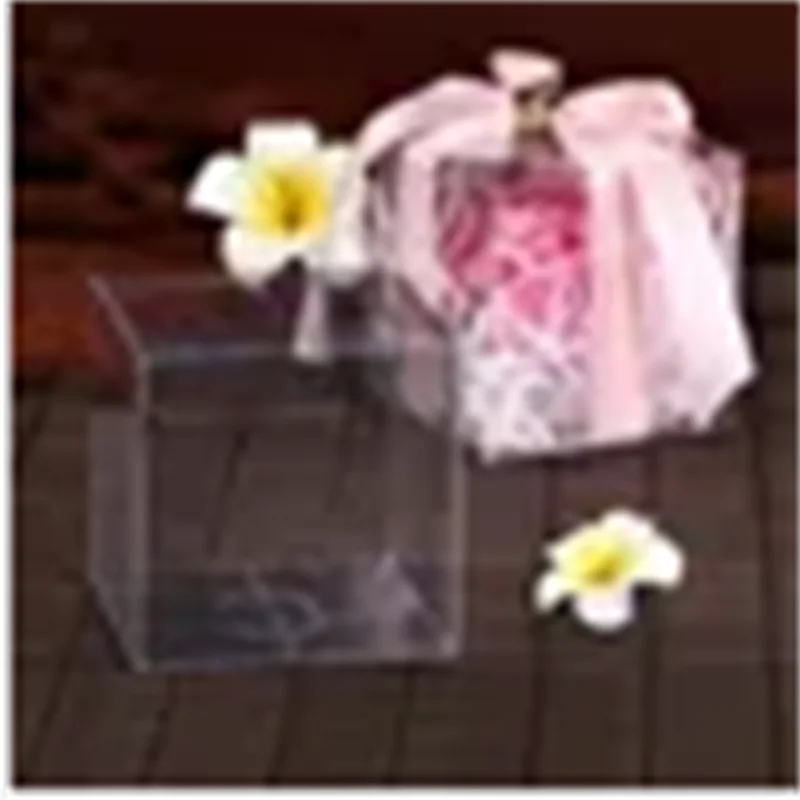 Plastic Gift Box 10pcs Clear PVC Box Packing Wedding/Christmas Favor Chocolate Candy Apple Gift Event Transparent Box/Case