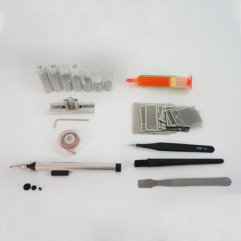 BGA Reballing Kit Direct Heat Schablonen Universal Solder Paste Balls Station für Rework Repair – Detail 10