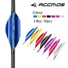 50pcs  New 1.8 inch  Archery Spin Vanes  Spiral Feather DIY Arrow Archery With sticker Tape Arrow Accessories Right Wing 1