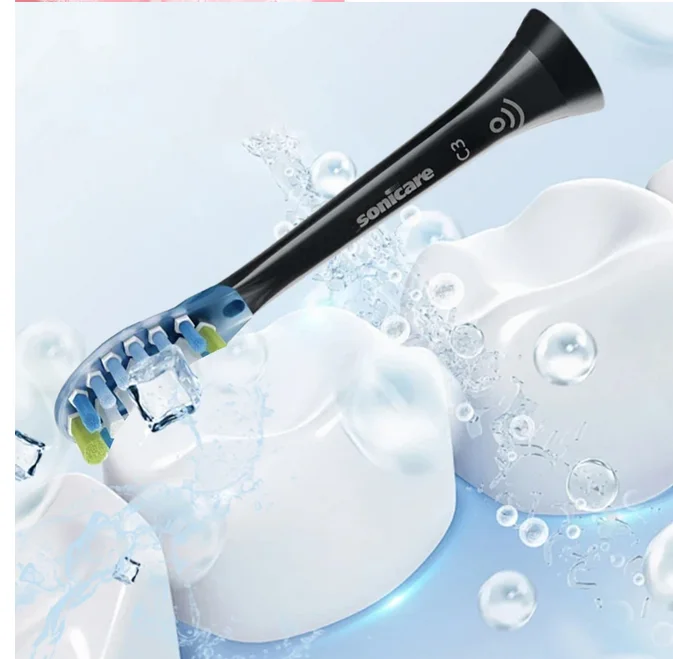 For Philips Sonicare C3 4 Pack Replacement Toothbrush Heads Plaque Defence Toothbrush Brush Head White Or Black 3