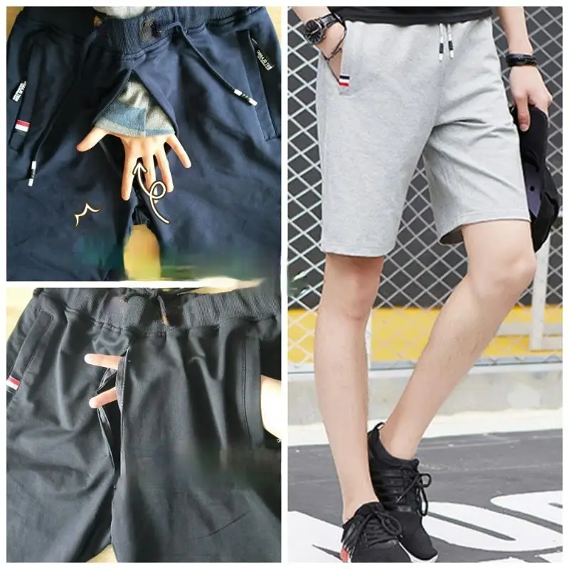 Men's Spring and Autumn Invisible Zipper Open Crotch Outdoor Easy To Do Things Playing Wild Pants Sex Free Pants Loose Sports