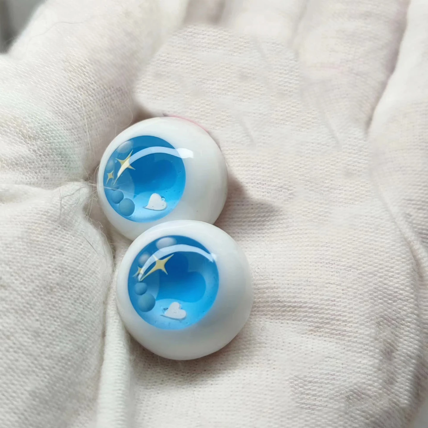 Neue BJD-Puppenaugen aus Harz, reine Kreisaugen, DIY handgefertigte Augen, Puppenzubehör, 16/18/20/22mm Puppengipsaugen – Detail 3