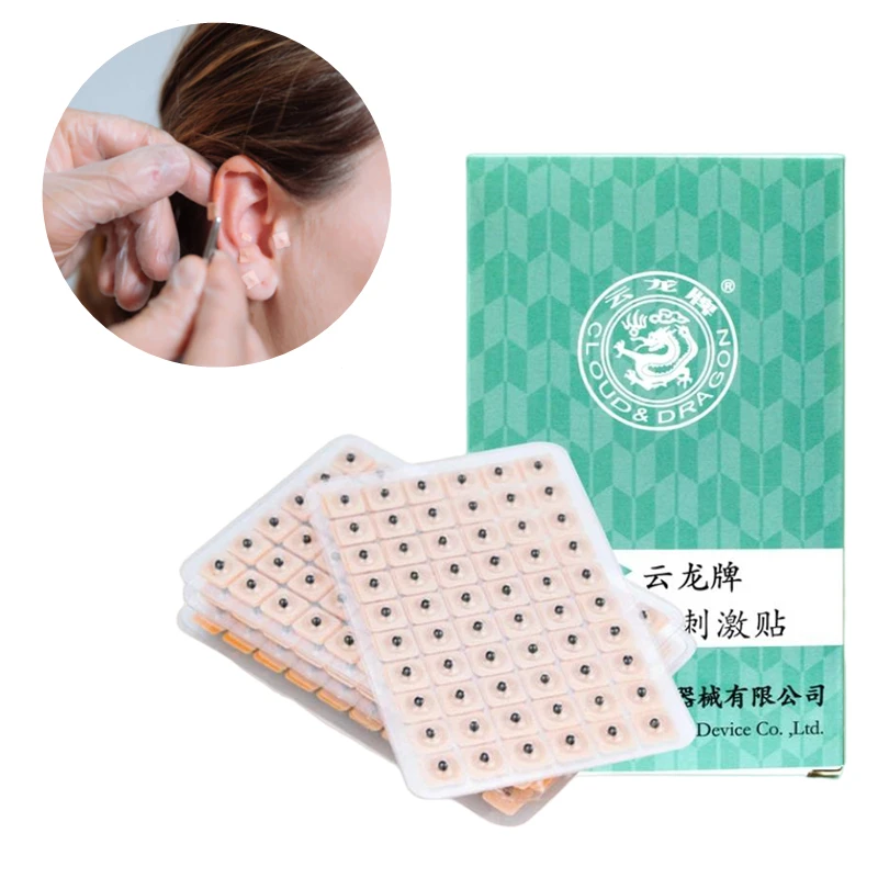

600pcs Disposable Earacupoint Application Press Needle Ear Seeds Acupuncture Acupressure Massagee Multi-Condition