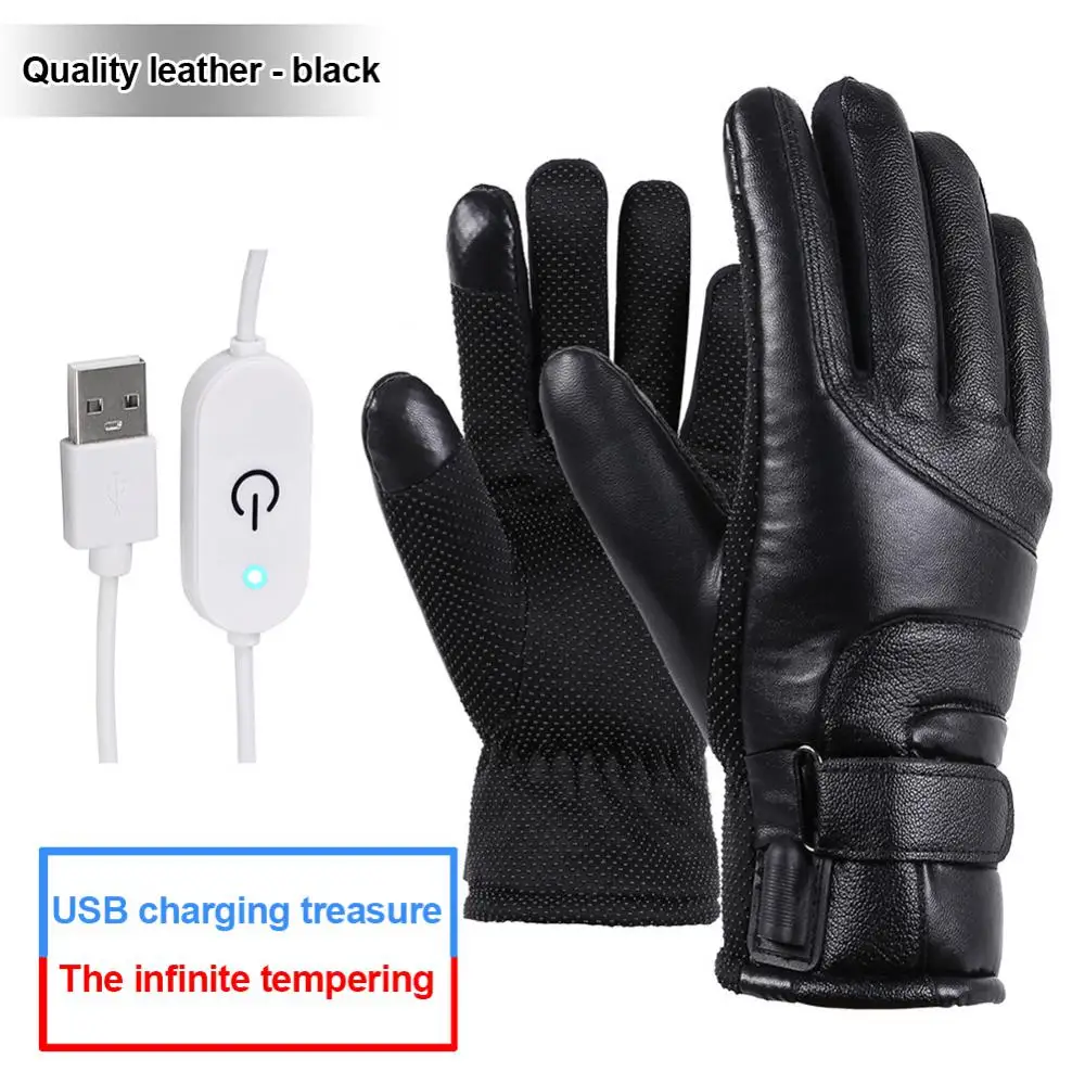 

Перчатки с электрическим подогревом, перезаряжаемые перчатки с подогревом для рук с USB, зимние мотоциклетные термоперчатки с сенсорным экраном, водонепроницаемые велосипедные перчатки