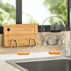 Acrylic Sink Sponge Holder Adhesive Sink Caddy Organizer Rack Storage Hook for Sponges Brushes Chopping Board Kitchen Accessorie 2