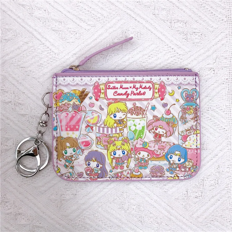 Hello Kitty süße Geldbörse Damen Sanrio Geldbörsen Freizeit Reißverschluss Melody Kartenhalter Kuromi Münzfach Cartoon bedruckte Clutch Case – Detail 7