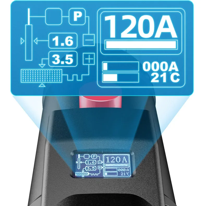 Digital intelligent handheld 220V household automatic arc welding machine YB320 Small electric welding machine All copper 4