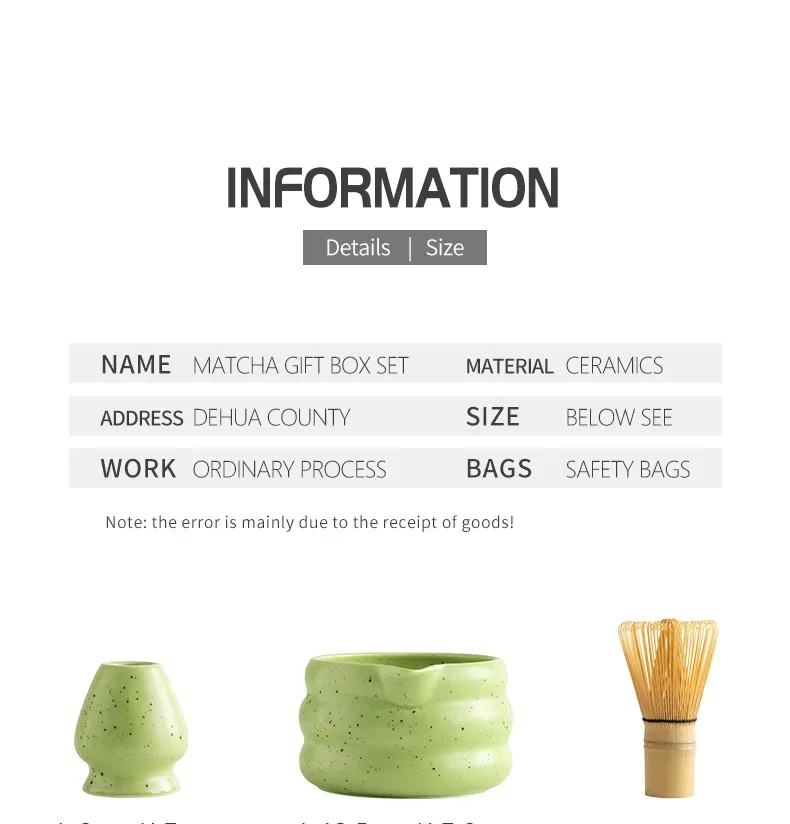 Description Picture 6 of item6pcs Matcha Green Tea Whisk Teaware Japanese Ceremony Bamboo Chasen Tea Tool Tea Brush Exquisite Matcha Kit for Teaset