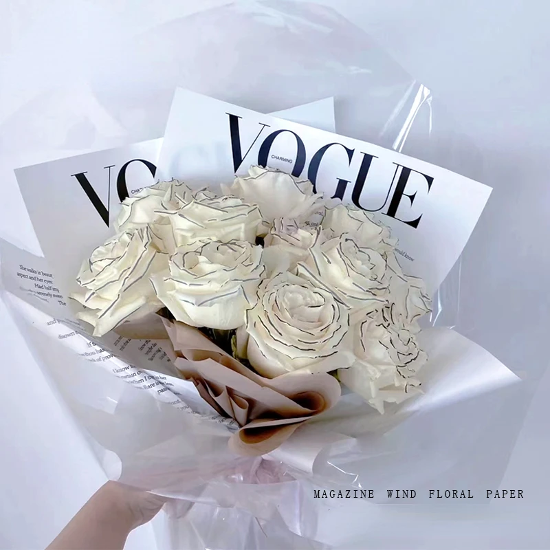 Flower Wrapping Paper 20pcs Simple Wrapping Paper Waterproof English Newspaper Flowers Wrapping Paper Floral Materials Flower Wrapping Paper Floral Wrapping Paper