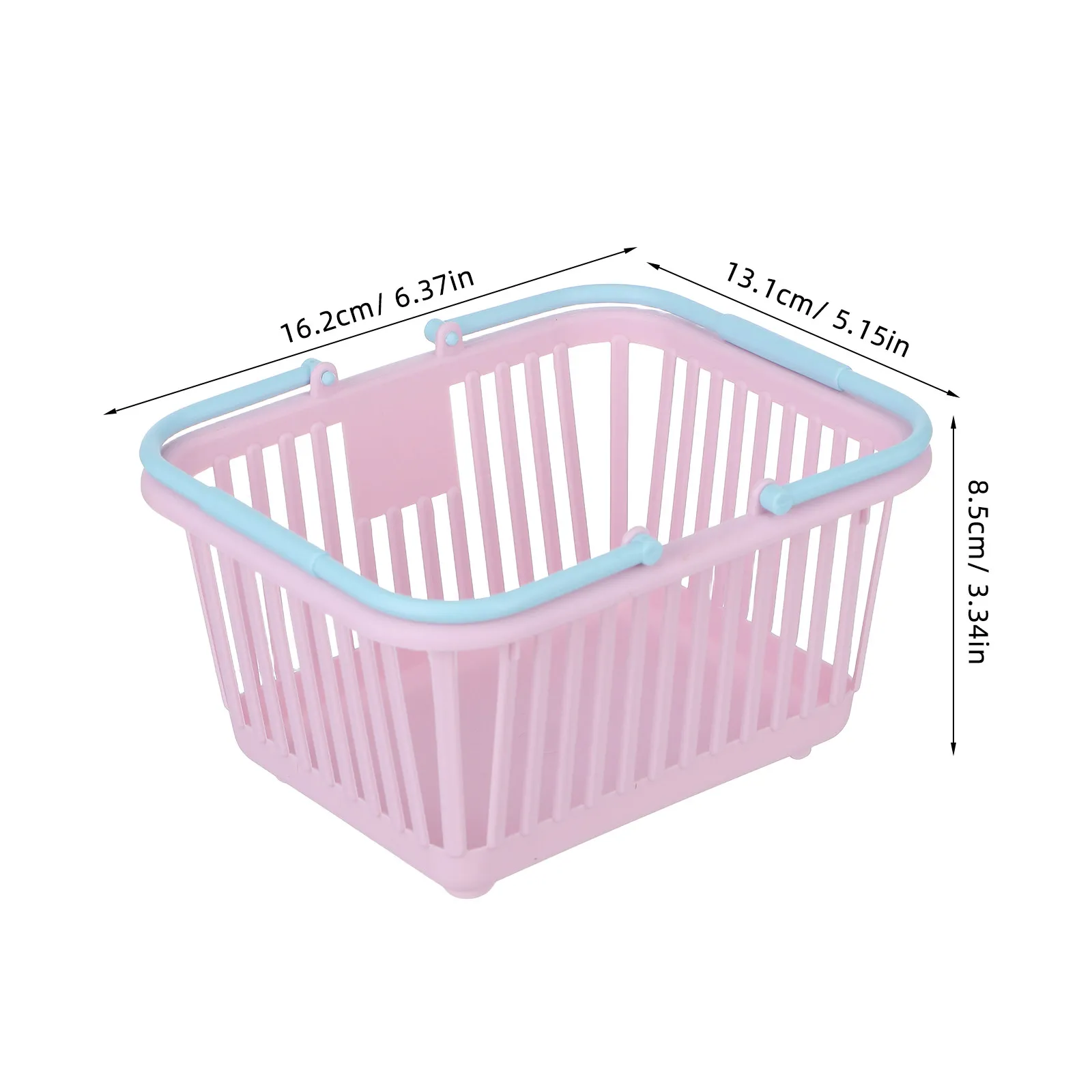 3Pcs 어린이 미니 쇼핑 바구니 파티 선물용 작은 식료품 보관 바구니 가상 잡화 체리