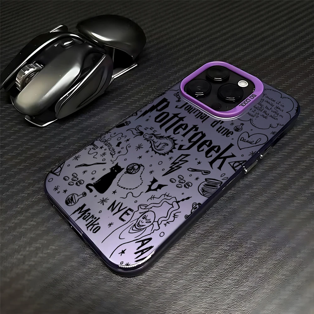 thumbnail image 1 of Cool PotterS Wand HarrieS Logo funda de teléfono para iPhone 16 15 14 13 12 11 Pro Max X XR 8 7 Plus caramelo mate cubierta trasera a prueba de golpes, 1 of 5
