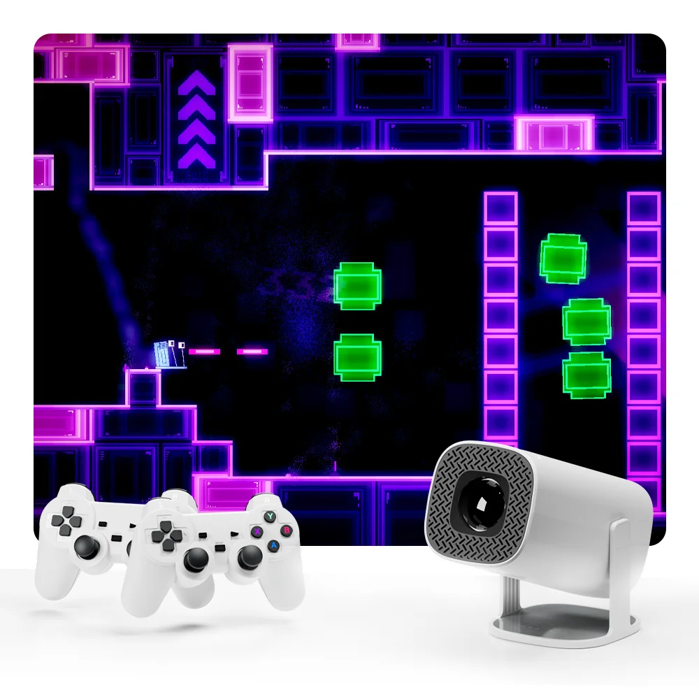 Android 11 Gaming Projector P30MAX 64GB TF Card Wireless Gaming Controller Dual WIFI 1280*720P Home Theater Portable projector