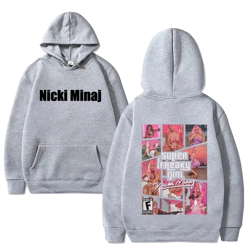 Rapper Nicki Minaj Ästhetik Grafiken Hoodie Männer Frauen lässig Mode Fleece Langarm Sweatshirts Unisex Vintage Pullover