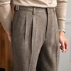2022 High Quality Trouser Pant For Man Office Trouser Men Business Casual Pant British Social Club Outfits Pantalones Hombre 1