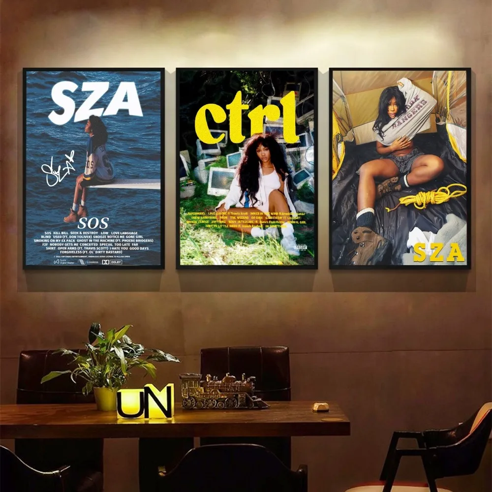 

American Singer Star SZA Movie Sticky Posters Vintage Room Home Bar Cafe Decor Room Wall Decor