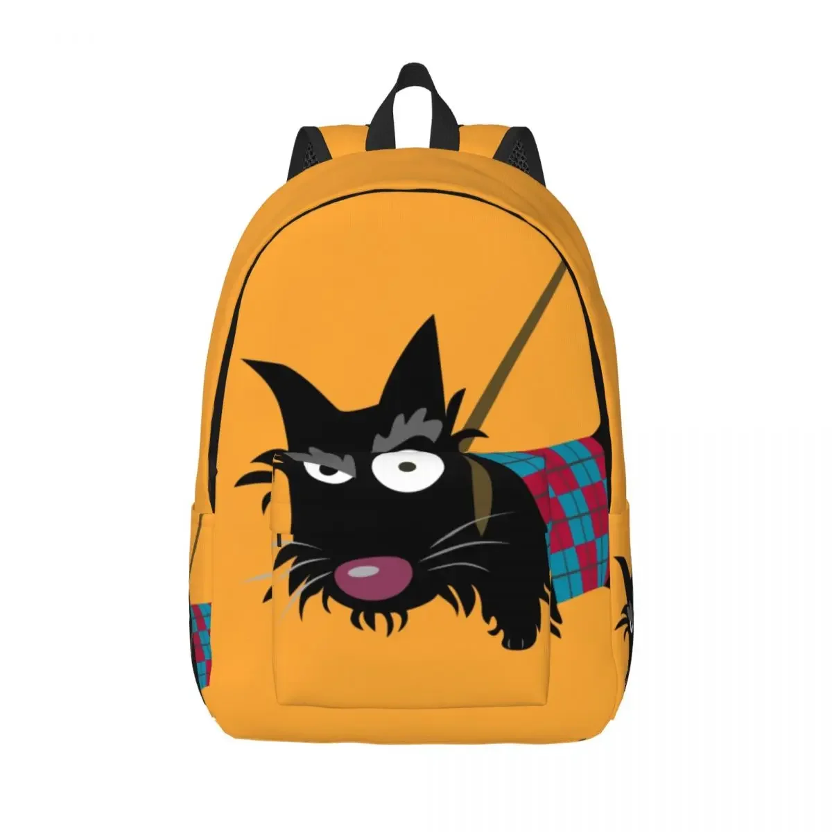 

Scottie Eye Travel Canvas Backpack Women Men School Computer Bookbag Cartoon Dog Scottish Terrier College Student Daypack Bags