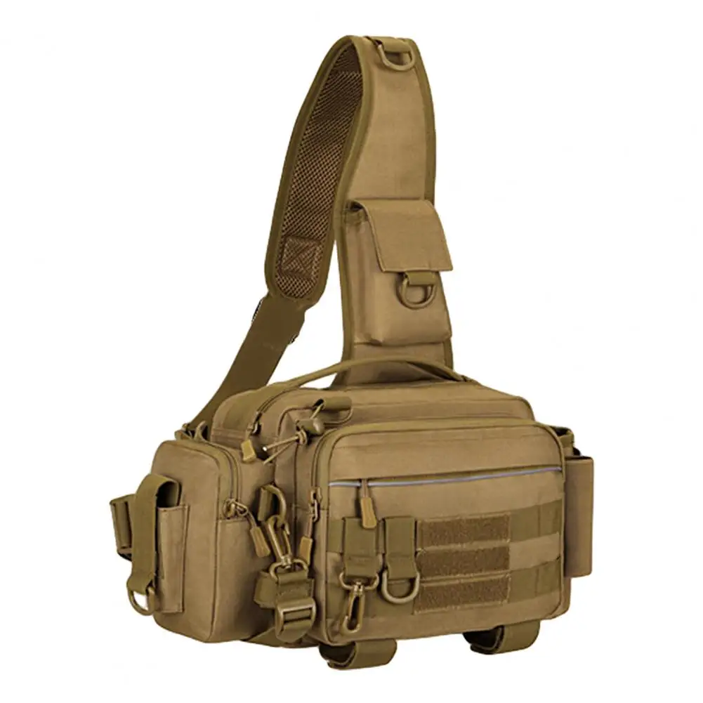 

Outdoor Fishing Bag Practical Wear Resistant Convenient Multifunctional Single Shoulder Crossbody Bag Camping Supplies